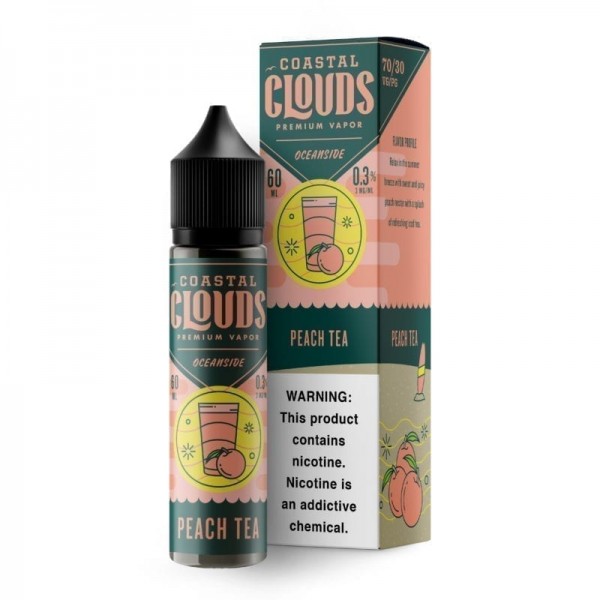 Coastal Clouds – Peach Tea 50ml (Shortfill)