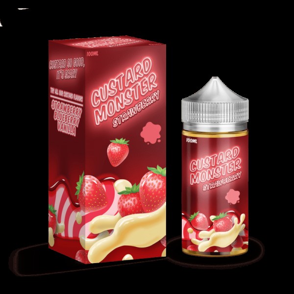 Custard Monster – Strawberry Custard 100ml